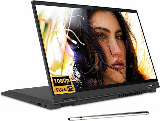 New  Flex 5 14" 2-In-1 Touchscreen Laptop, 8-Core AMD Ryzen 7 4700U (Beat I7-8550U), FHD IPS, Backlit, Fingerprint, Bundled with Woov Sleeve, Win 10, Black (8GB|1024GB SSD)