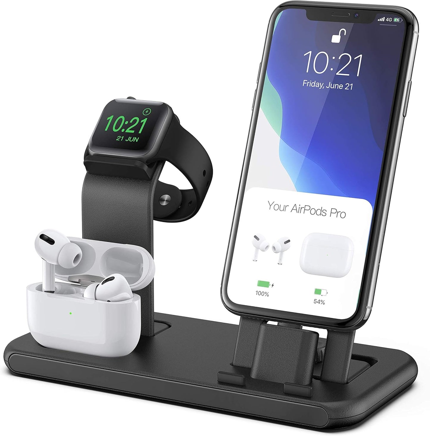 3 in 1 Charging Station for Apple Products, Stand for Apple Watch 7/SE/6/5/4/3/2/1, for Airpods Pro/3/2/1 Charging Dock, Charger Station for Iphone 13/12 Mini/12 Pro Max/11Pro Max/Xs Max/8Plus